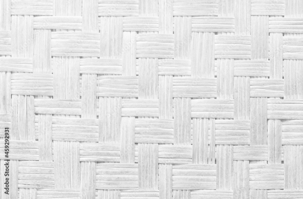 White grey bamboo weaving pattern, old woven rattan wall texture for background and design art work. White grey bamboo weaving pattern, old woven rattan wall texture for background and design art work.