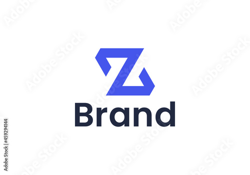 Letter Z outline Modern Logo Template Vector. 