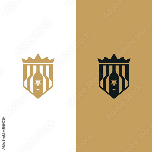 shield bottle wine classic logo