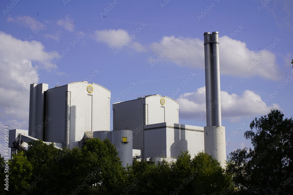 Fototapeta premium Coal exit. Coal power plant in Hanover. The power plant in the Hanover - Stöcken district is to gradually go offline from 2024. 