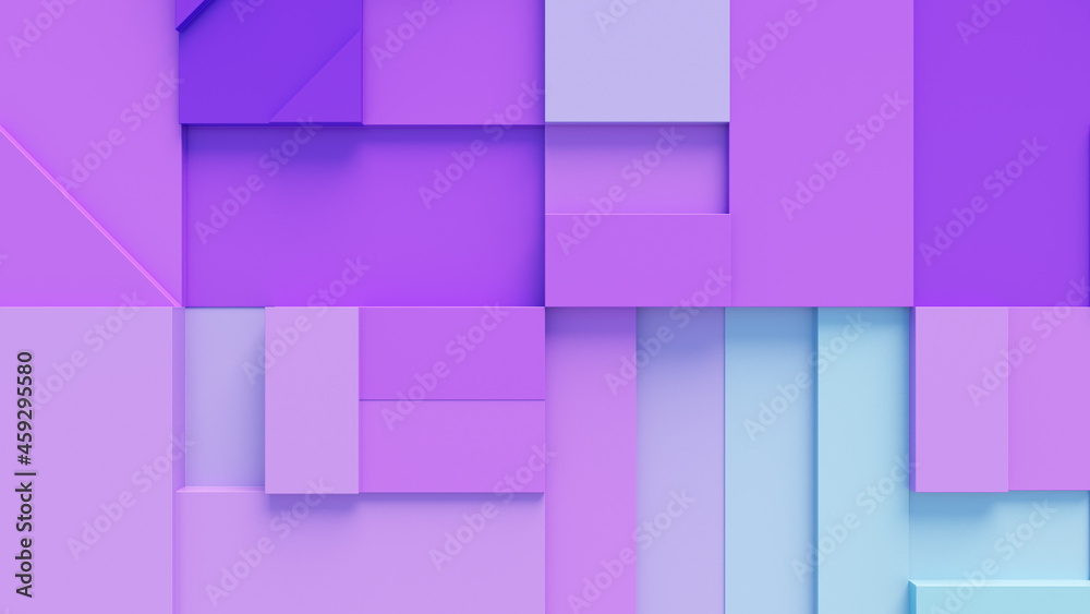 Purple and Turquoise 3D Blocks form an abstract Futuristic wallpaper. 3D Render . Purple and Turquoise 3D Blocks form an abstract Futuristic wallpaper. 3D Render .
