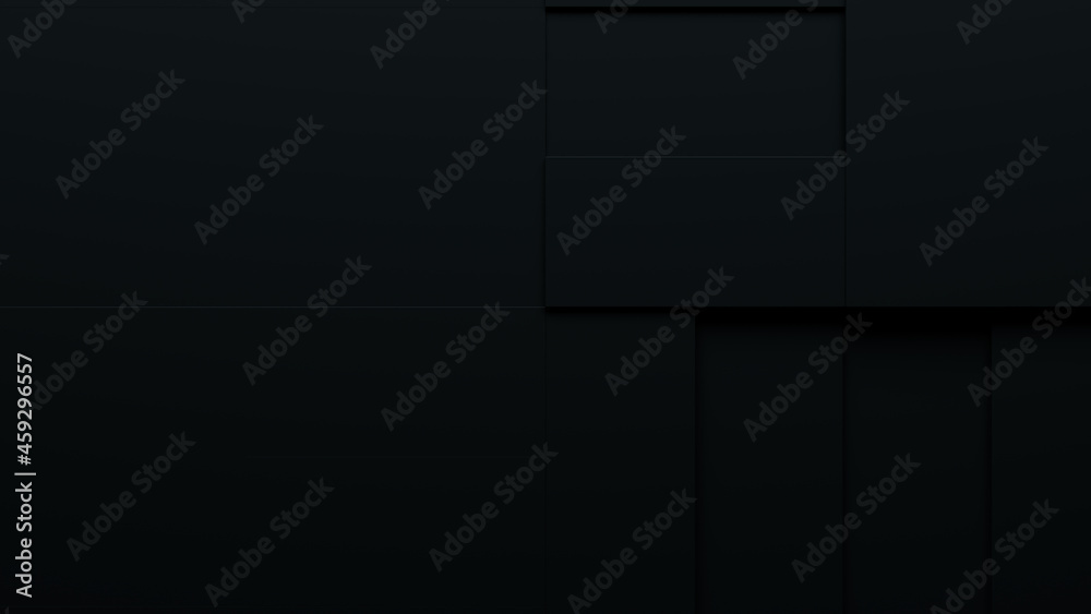 Black 3D Blocks form an abstract Futuristic wallpaper. 3D Render with copy-space. Black 3D Blocks form an abstract Futuristic wallpaper. 3D Render with copy-space.