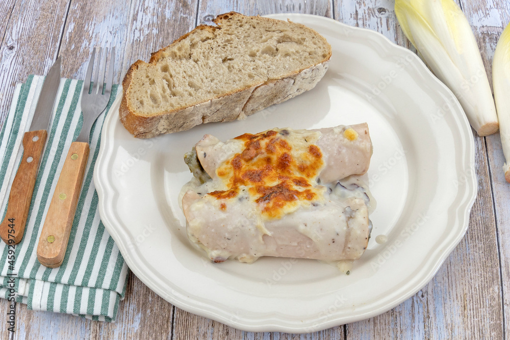assiette de gratin d'endives au jambon assiette de gratin d'endives au jambon