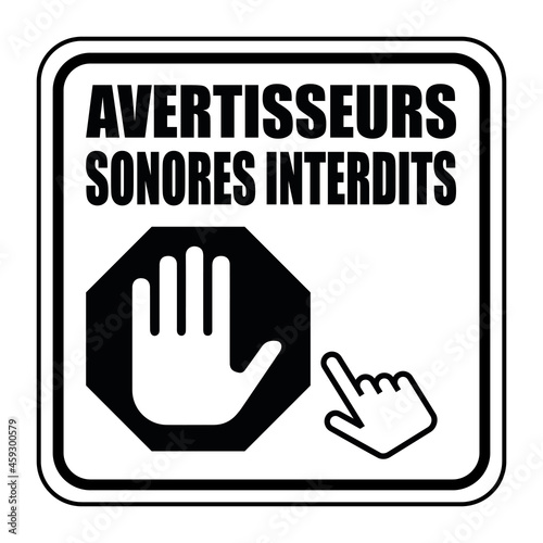 Logo avertisseurs sonores interdits.