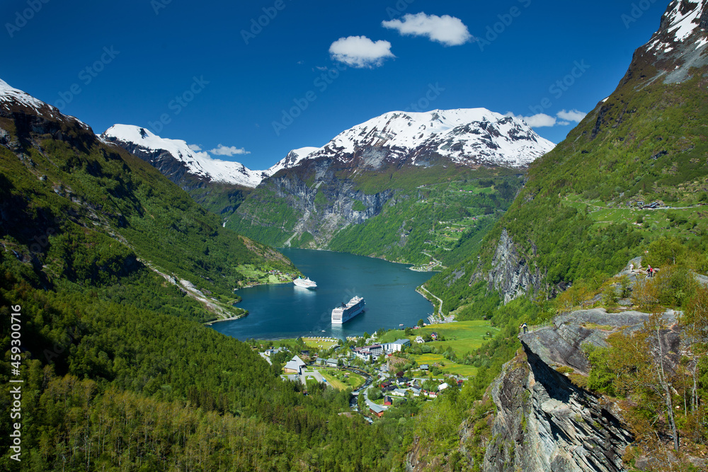 Geiranger Norway Viewpoint - Spring Summer Cruise Valley Fiord