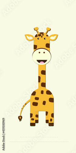 Vector. Background for a notebook. Giraffe. giraffe cartoon illustration