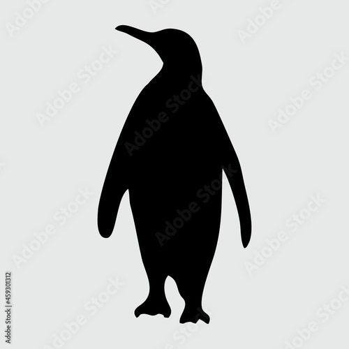 Penguin Silhouette, Penguin Isolated On White Background