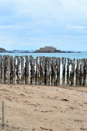 Fort National: Saint-Malo, view over the trunks.