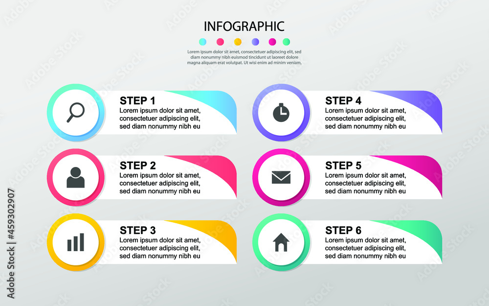 Modern Business data visualization. Process chart. Abstract elements of graph, diagram with steps, options, processes. Vector business template for presentation. Creative concept for infographic.