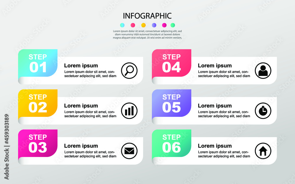 Fototapeta premium Modern Business data visualization. Process chart. Abstract elements of graph, diagram with steps, options, processes. Vector business template for presentation. Creative concept for infographic.