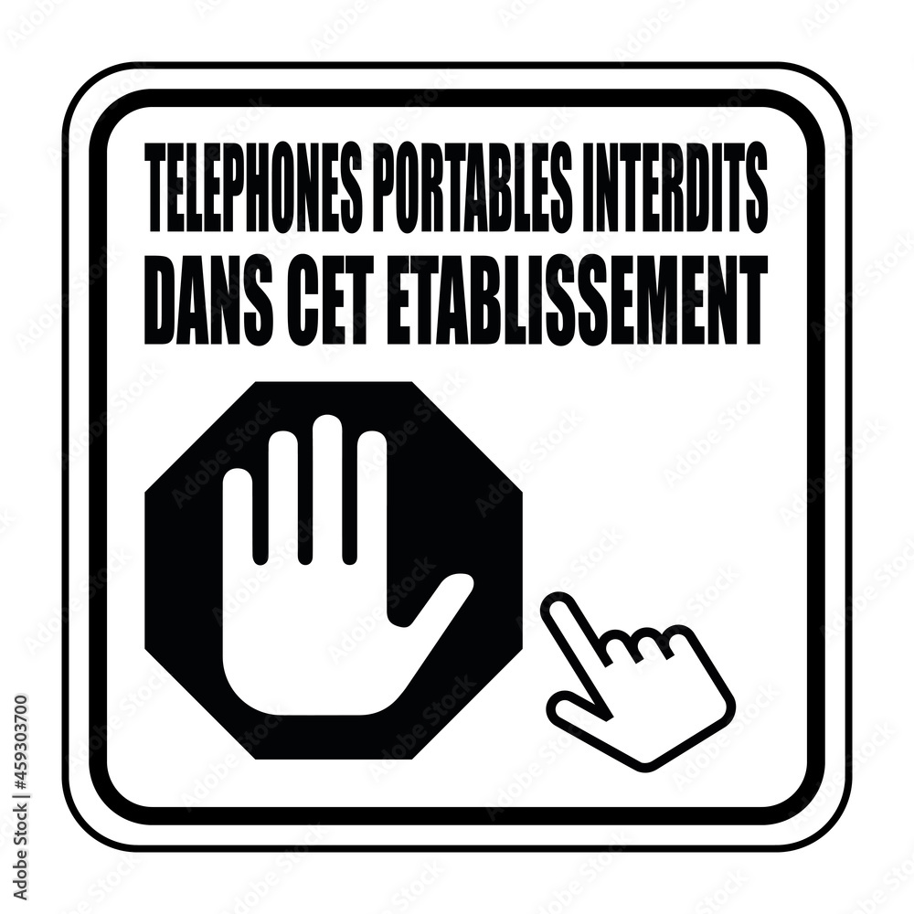 Logo téléphones portables interdits dans cet établissement. Logo téléphones portables interdits dans cet établissement.