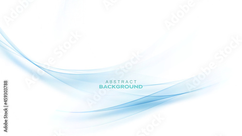 Blue wavy abstract background.Vector background for poster, banner, placard, business, advertising and web design.