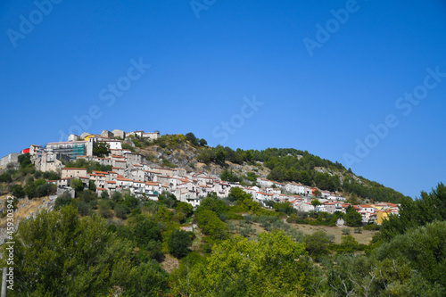 Panorama of Longano, a medieval town in the Molise region, Italy. © Giambattista