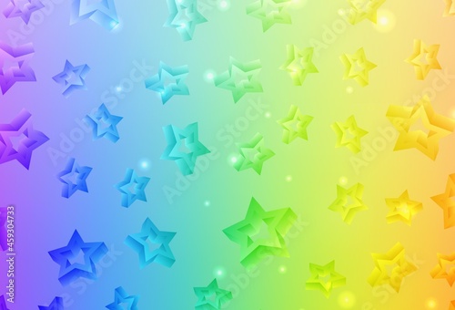 Light Multicolor vector texture with beautiful stars.
