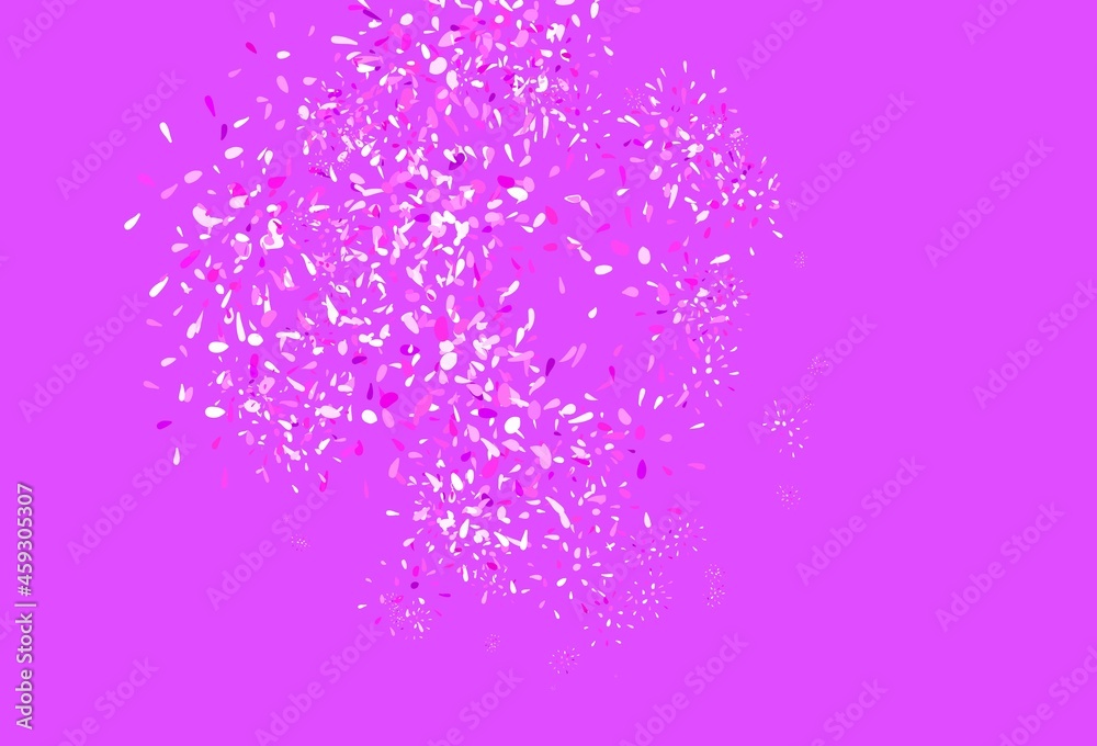 Light Purple, Pink vector natural backdrop with leaves.