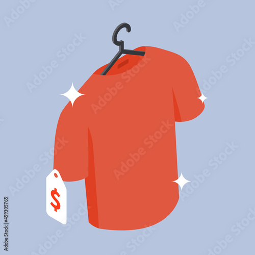 Buying New Clothes Sale Isometric Illustration