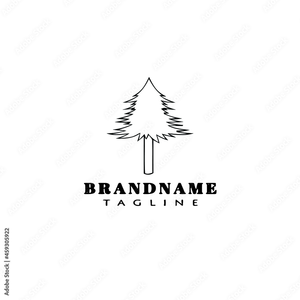 simple araucaria tree logo template icon design vector illustration
