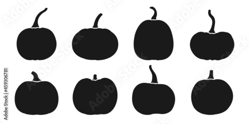 Pumkin icon set. Vector illustration.