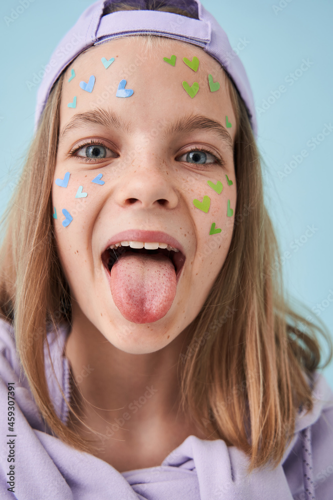 little girl tongue 