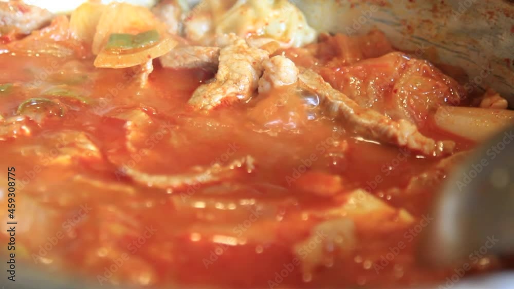 Kimchi jjigae, Kimchi Soup with Pork, Korean Cuisine, Korean food Kimchi jjigae, Kimchi Soup with Pork, Korean Cuisine, Korean food