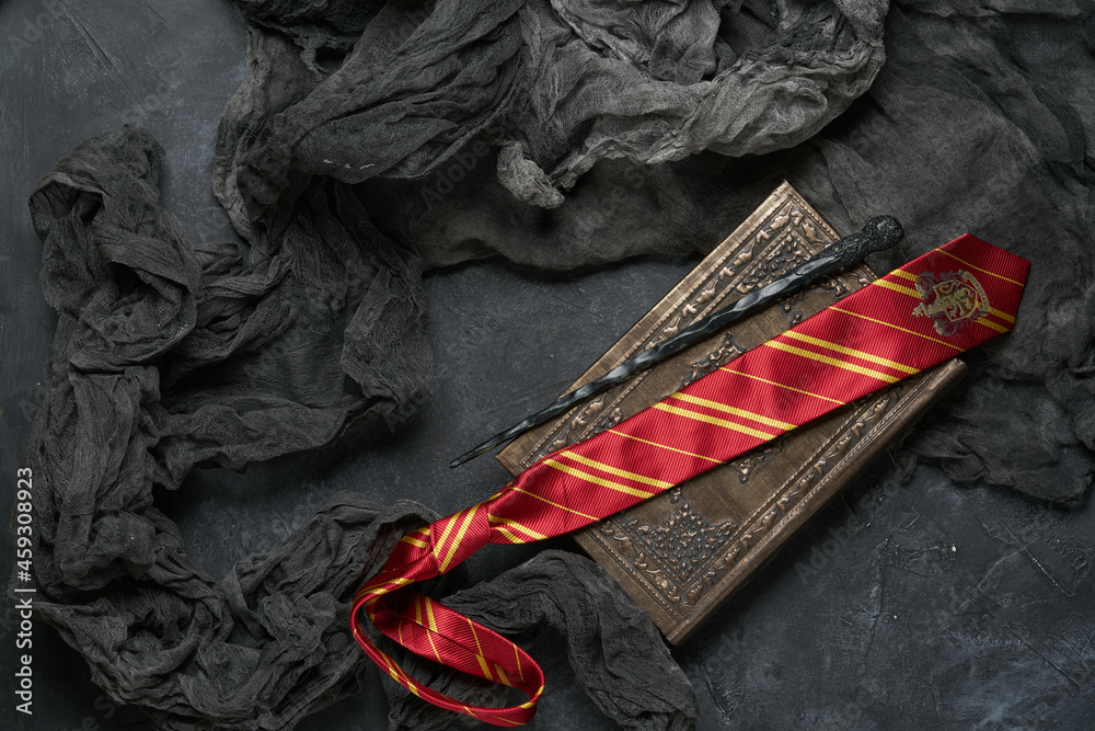 Fototapeta premium Tallinn, Estonia - September 23, 2021: Harry Potter movie style, Subjects of the school of magic.