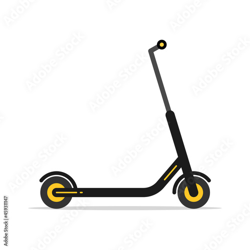 Electric scooter. Kick Scooter. Environmentally friendly means of transport. Flat style. Vector illustration
