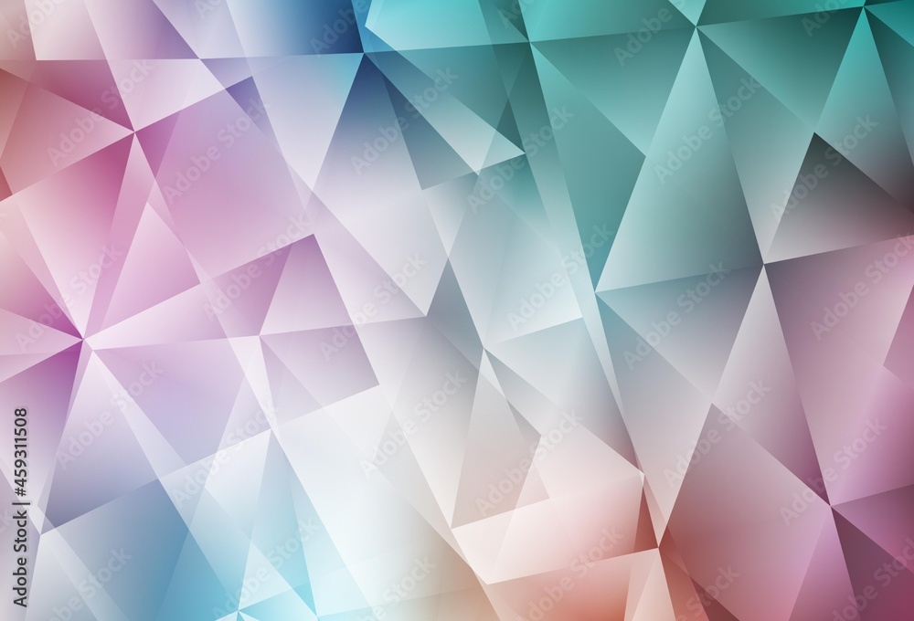 Fototapeta premium Light Green, Red vector low poly texture.