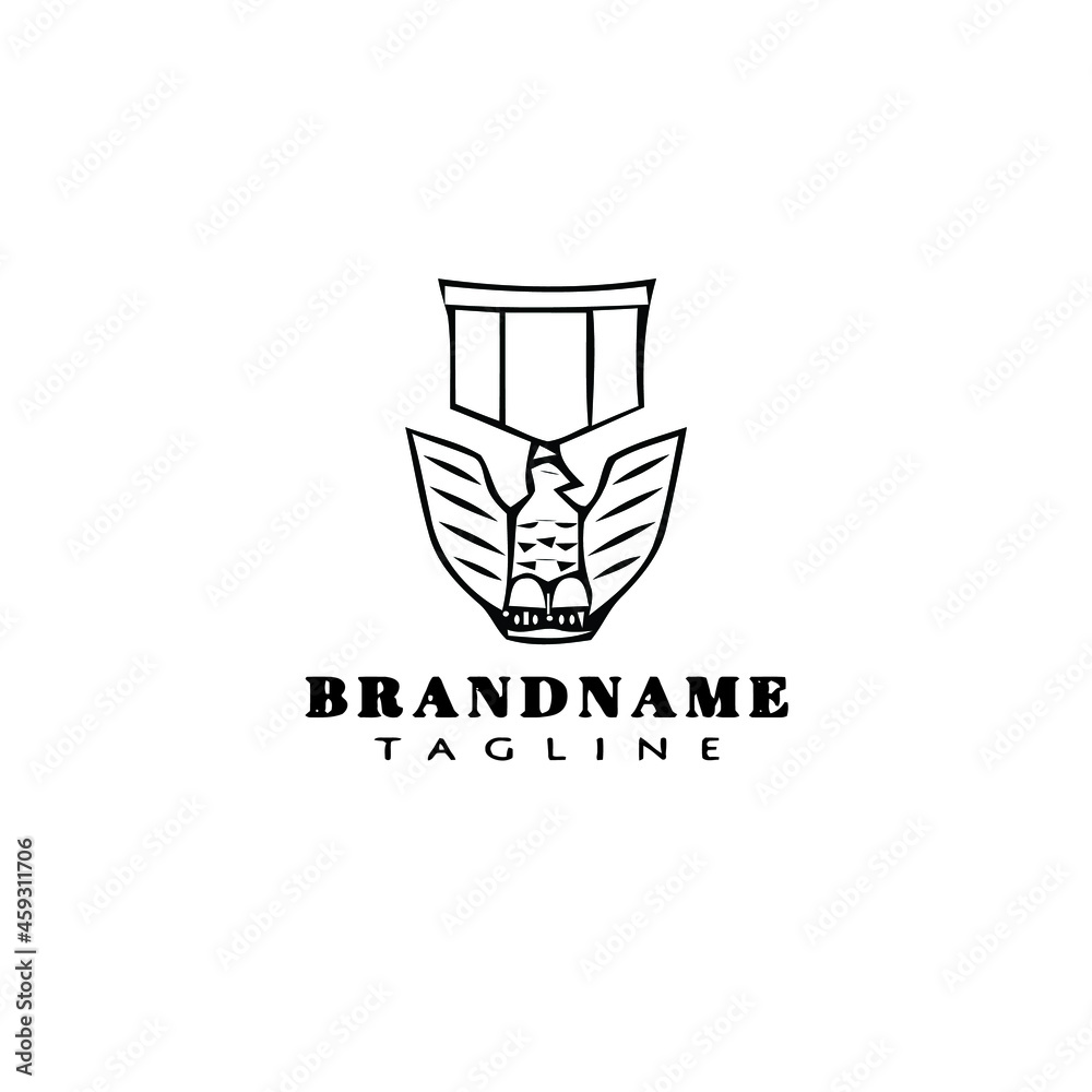 medal eagle seal logo icon design template vector medal eagle seal logo icon design template vector