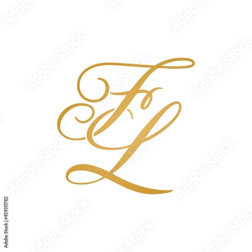 FL initial monogram logo
