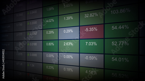 abstract background of stock market The commodity Economic prices index table