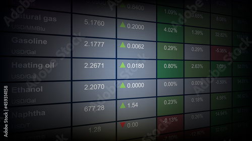 abstract background of stock market The commodity Economic prices index table