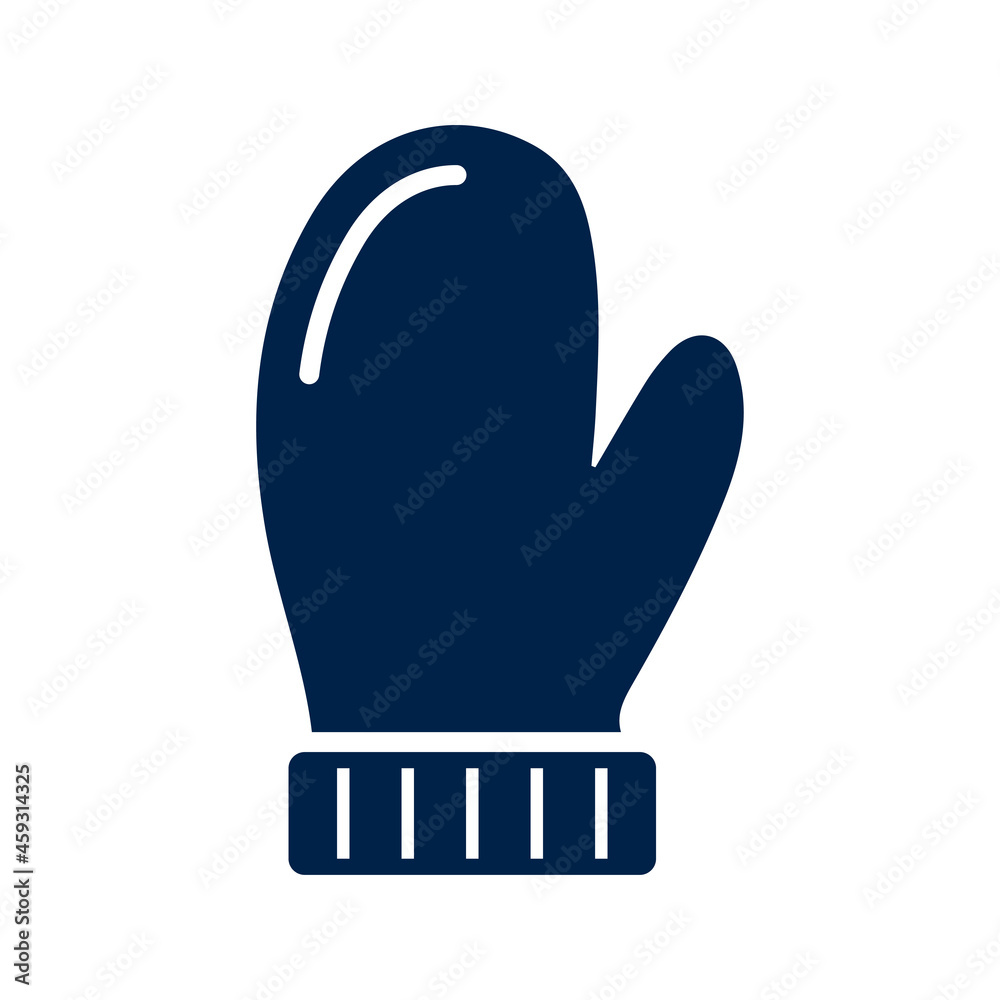 Winter glove icon logo template isolated on white background. Winter glove icon logo template isolated on white background.