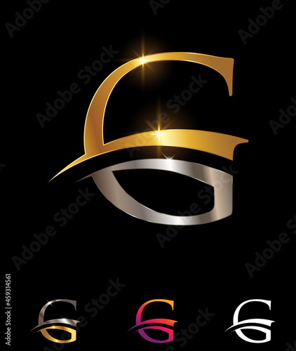Gold and Chrome Monogram Letter G