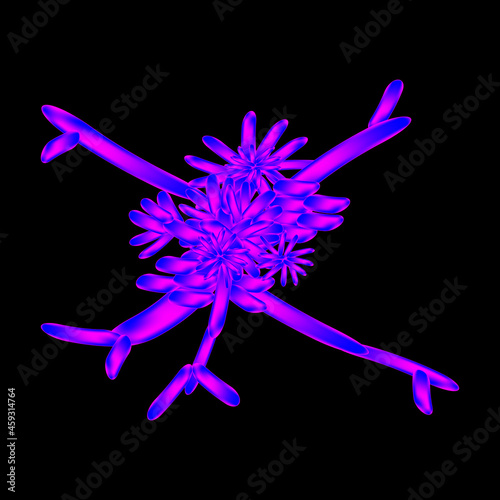 C. guilliermondii candida. Pathogenic yeast-like fungi of the Candida type morphological structure. Vector illustration