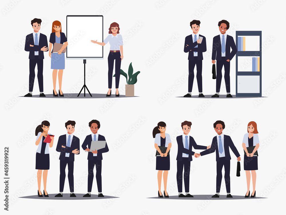 Brainstorming teamwork character. Business people teamwork office character. Animation for motion. Colleague seminar meeting. Brainstorming teamwork character. Business people teamwork office character. Animation for motion. Colleague seminar meeting.