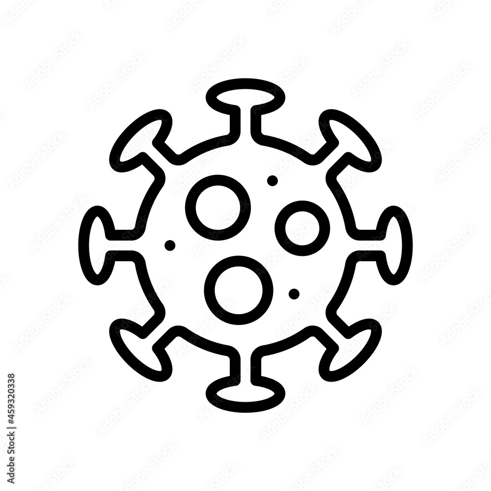 bacteria icon vector with outline style isolated on white background. Vector illustration air flow sign symbol icon concept for medical, science, web, apps, technology and project bacteria icon vector with outline style isolated on white background. Vector illustration air flow sign symbol icon concept for medical, science, web, apps, technology and project