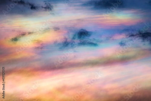 A rare case of Iridescent clouds showing dramatic color change in the sky