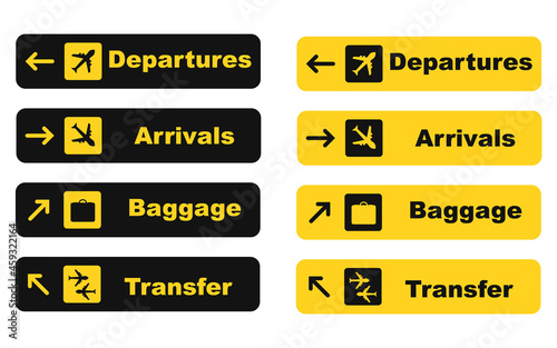 Airport sign, Terminal sign vector.Vector illustration isolated on white background.