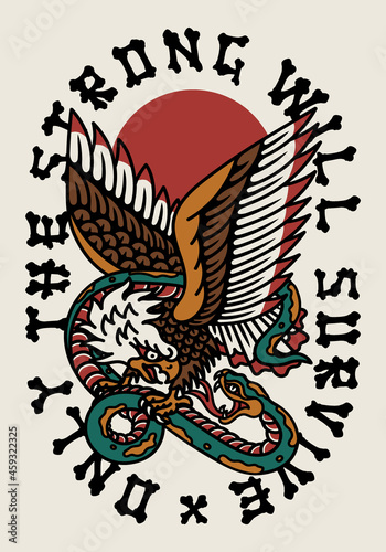 bird, hawk, Asian, snake, wings, eagle, angry, animal, apparel, art, artwork, band, clothing, design, dragon, fashion, fearless, graphic, illustration, japan, logo, old, old school, poster, predator, 