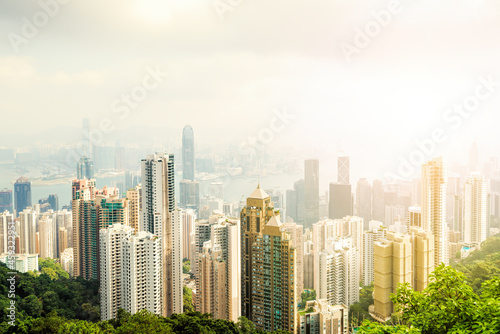 Hong Kong city view from The Victoria Peak.