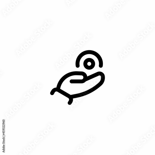 Charity open donation donate Outline Icon, Logo, and illustration
