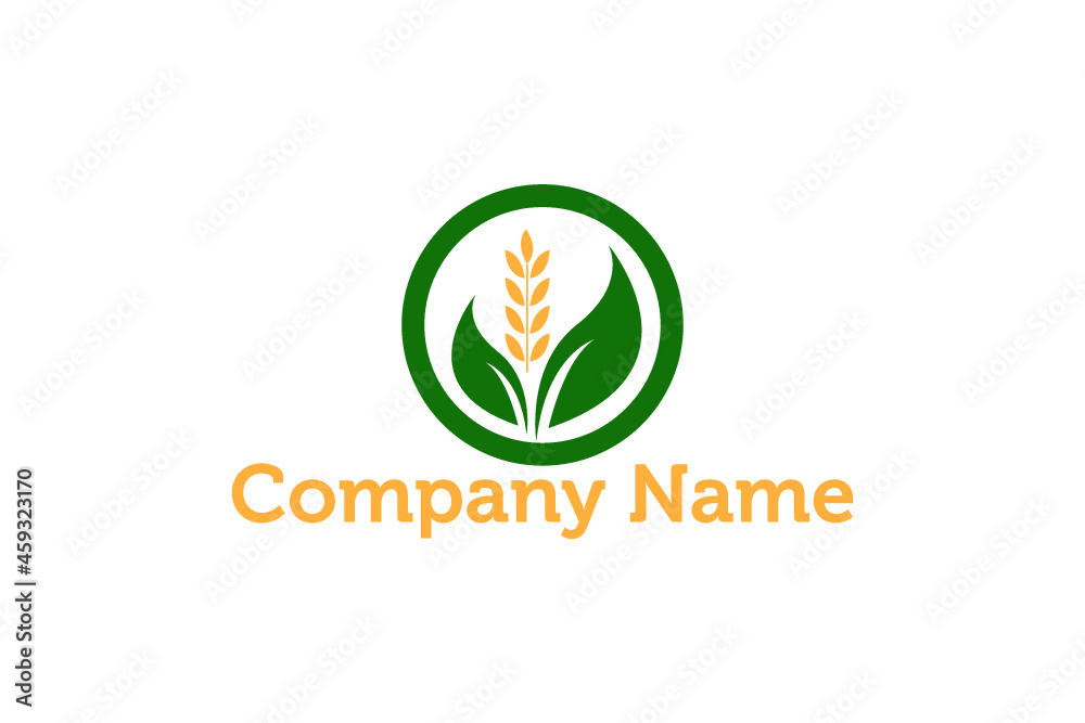 Fototapeta premium Flat Farm Agriculture Logo Template