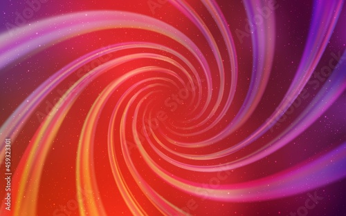 Light Pink, Yellow vector texture with milky way stars.