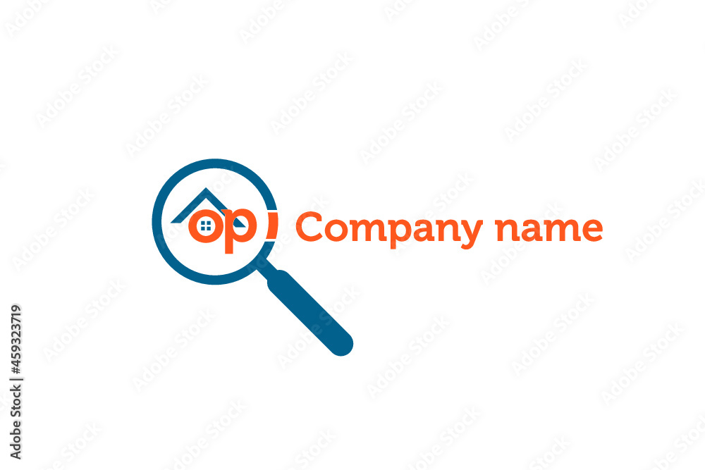 Searching Real Estate Logo Template Searching Real Estate Logo Template