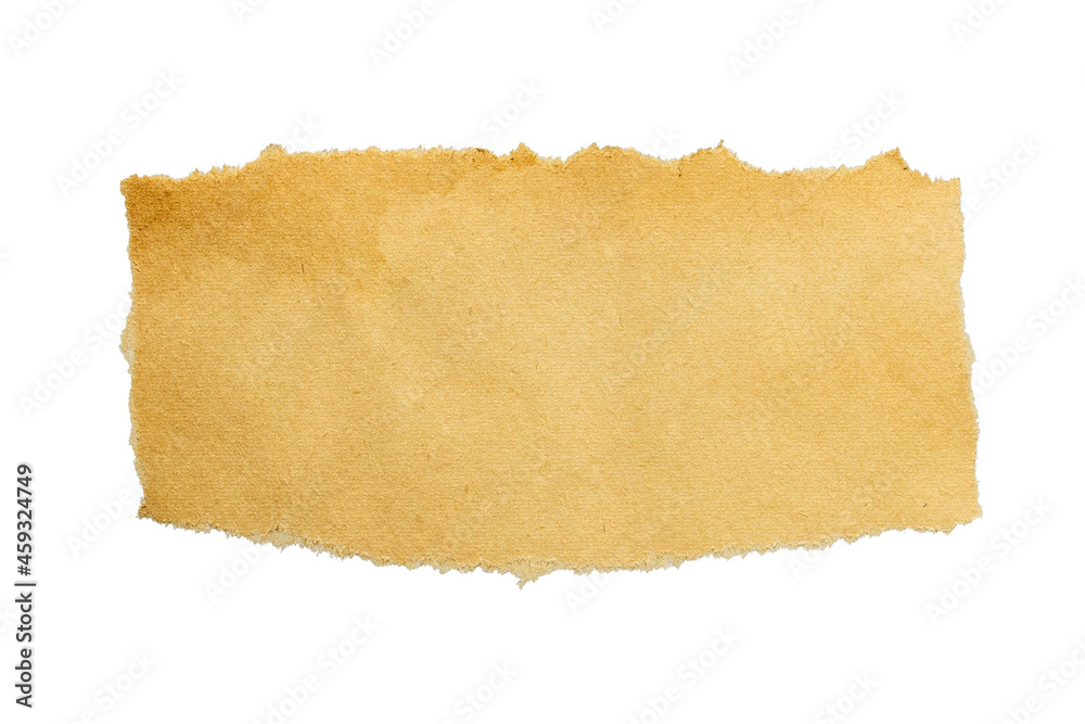 old brown grunge paper isolated on white background	