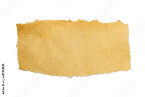 old brown grunge paper isolated on white background 