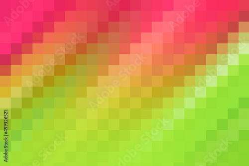 Saturated red, magenta, orange, yellow and green pixel spectrum