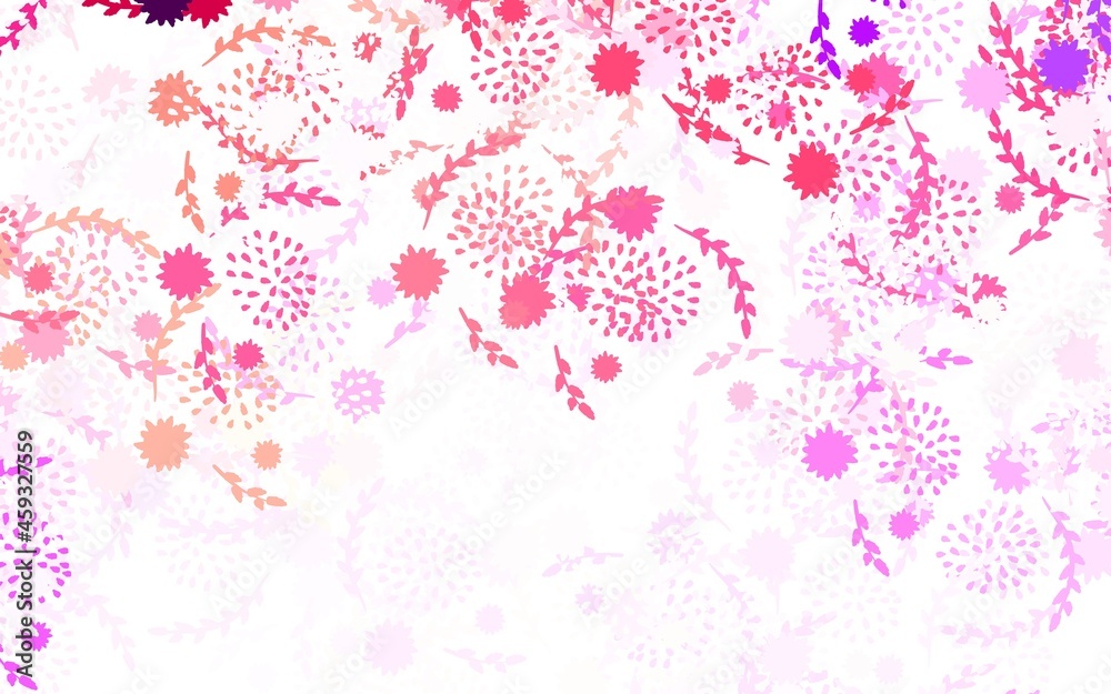 Light Pink, Yellow vector natural backdrop with flowers