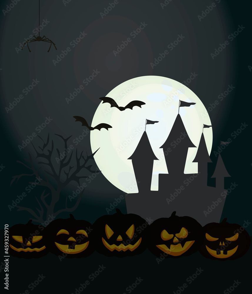 Happy Halloween card. vector illustration Happy Halloween card. vector illustration