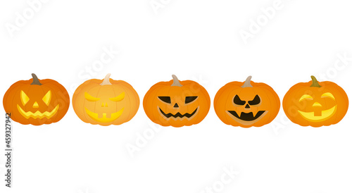 Halloween pumpkin on white background , vector